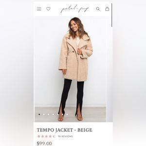 Petal and Pup Beige Tempo Jacket